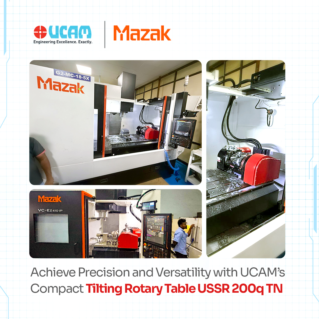 Achieve Precision and Versatility with UCAM’s Compact Tilting Rotary Table USSR 200q TN